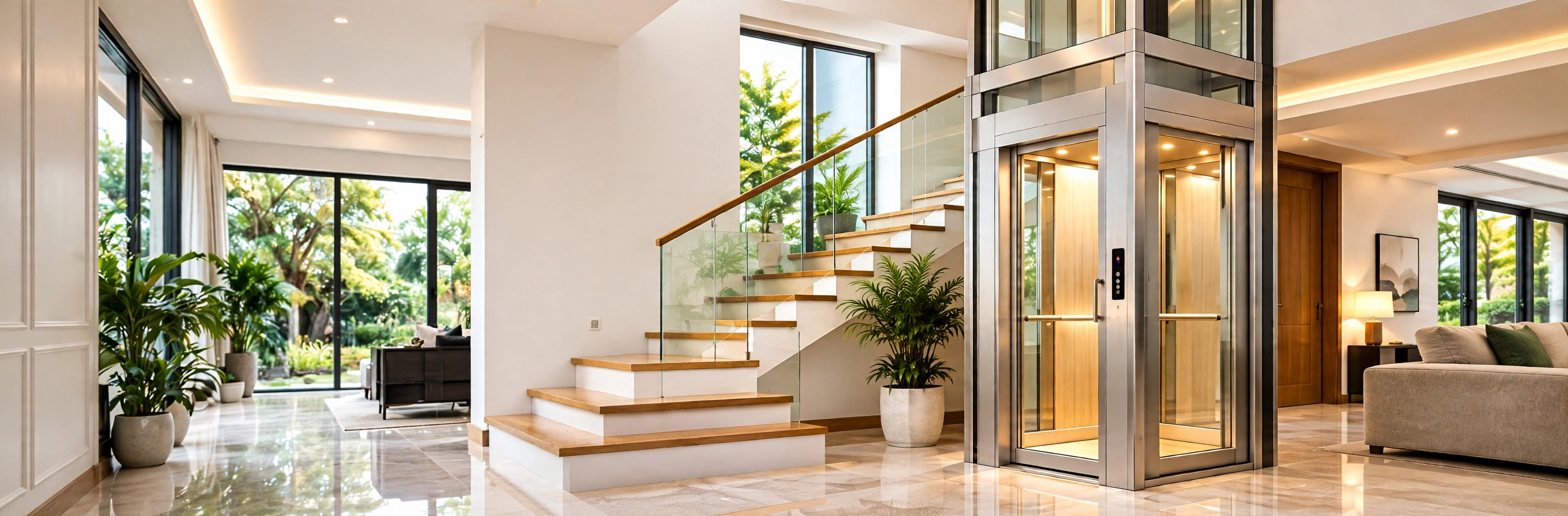 Luxury home lift interior